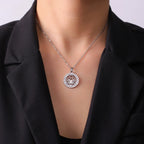 Zen Women’s Lotus Flower Pendant Necklace, silver
