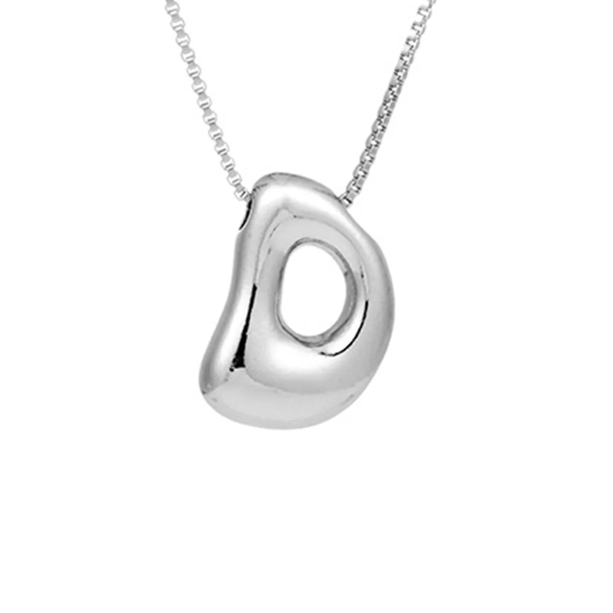 Women's necklace with initial pendant - letter