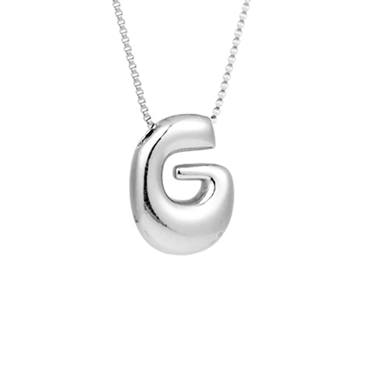 Women's necklace with initial pendant - letter