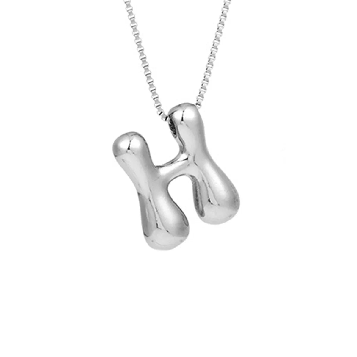 Women's necklace with initial pendant - letter