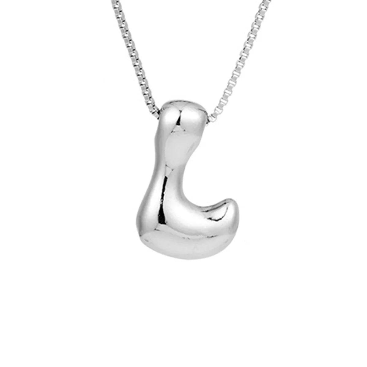 Women's necklace with initial pendant - letter