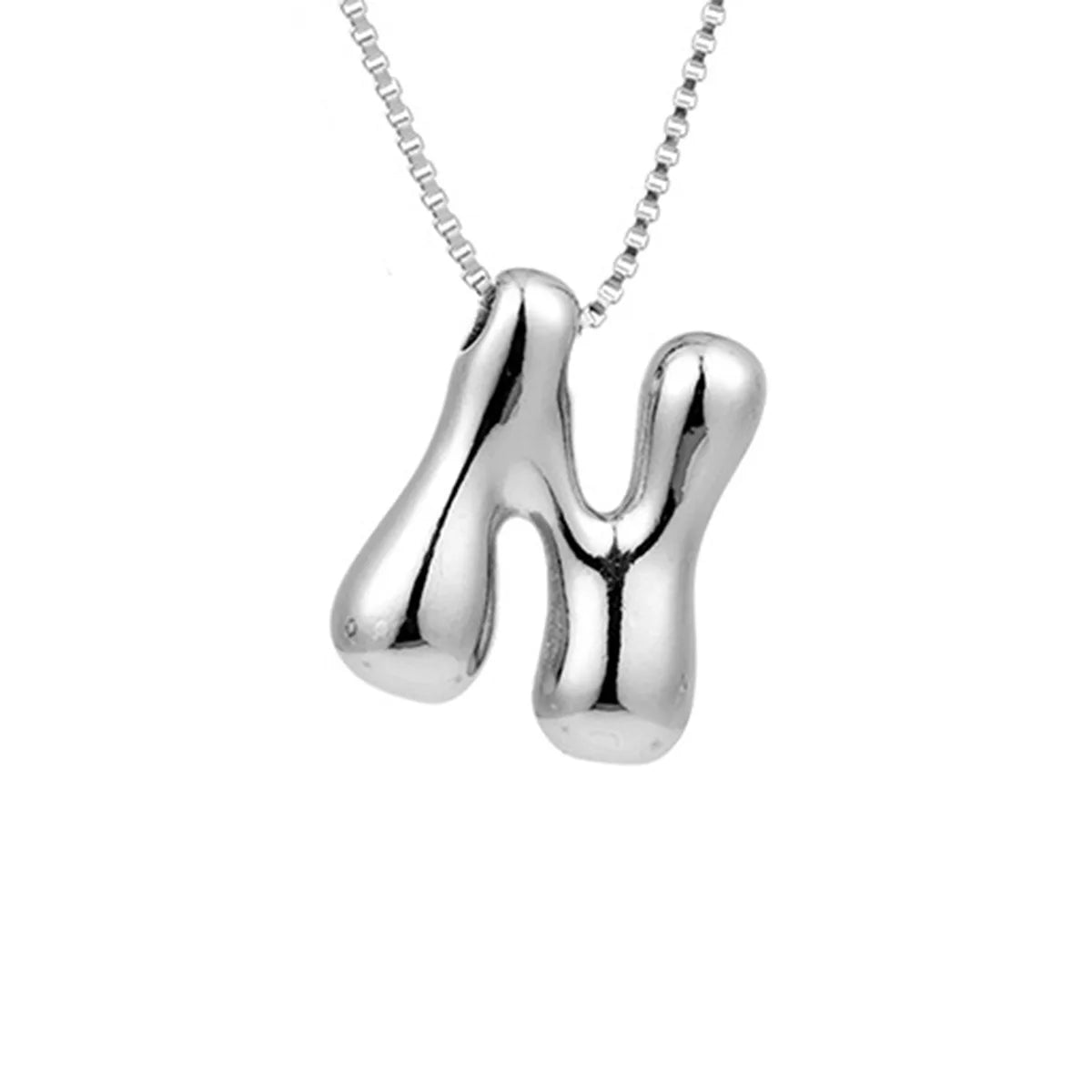 Women's necklace with initial pendant - letter