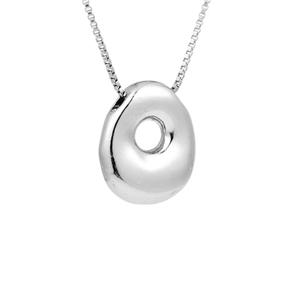 Women's necklace with initial pendant - letter
