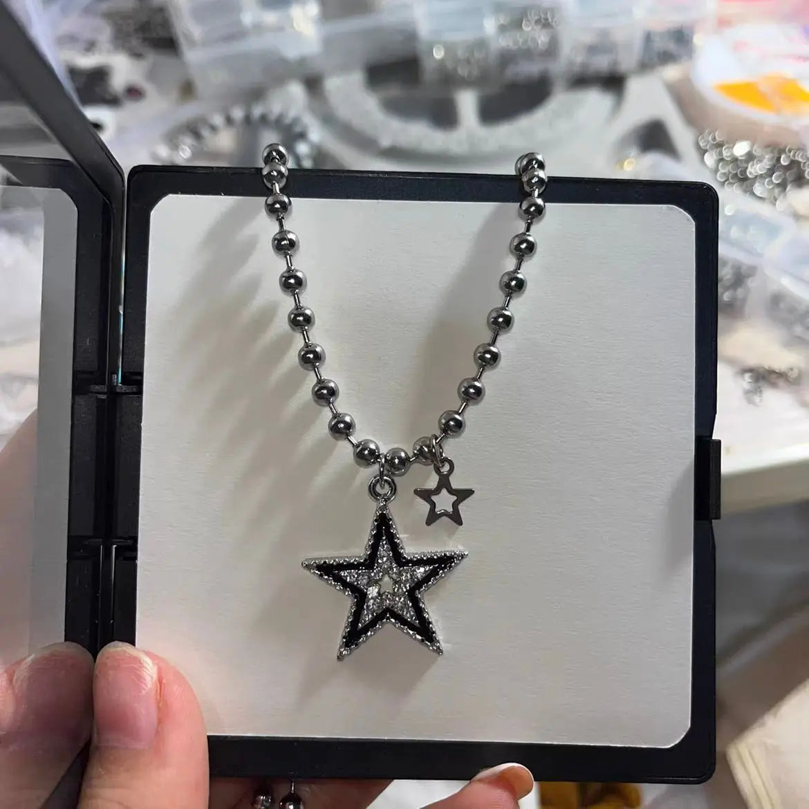 Collier pour Femme Pendentif Etoile Argenté 2