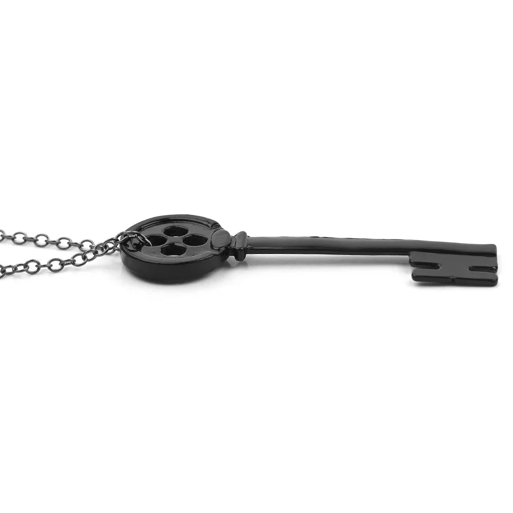 Men’s necklace with black key pendant