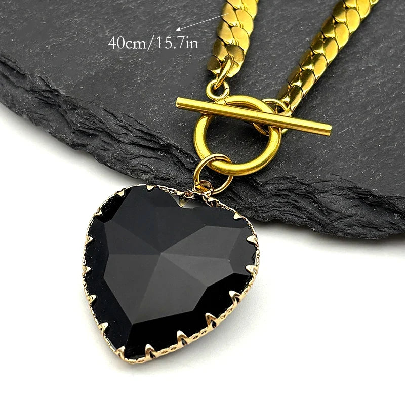 Choker Necklace with Heart Pendant 5