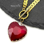 Choker Necklace with Heart Pendant 7