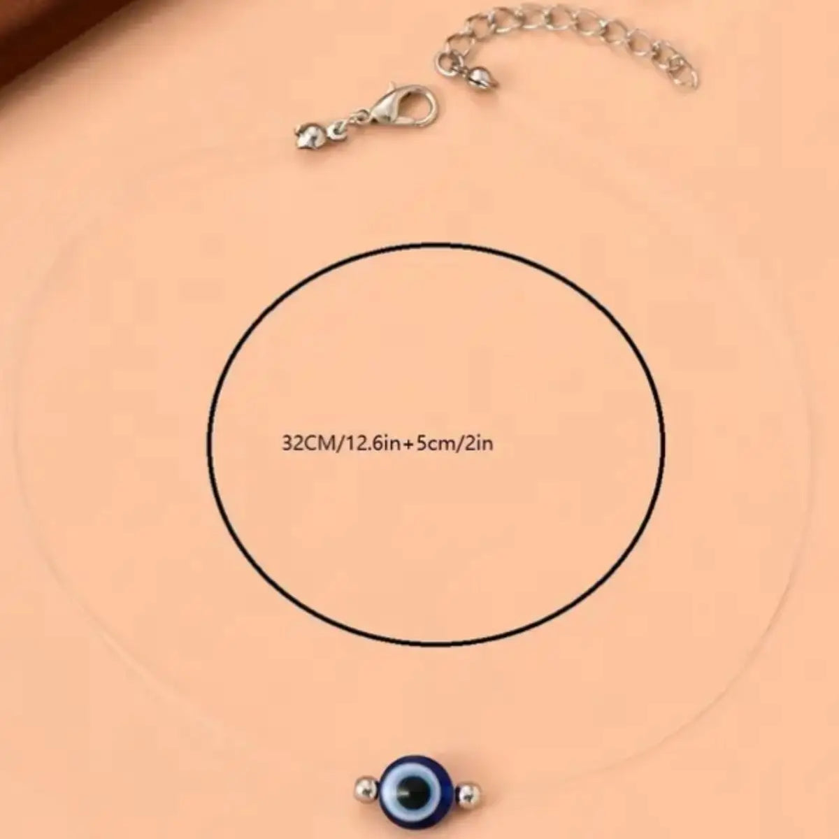 Choker Necklace with Evil Eye Pendant