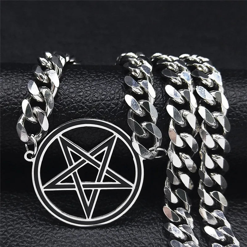 Wiccan Witchcraft Pentacle Pendant Choker Necklace