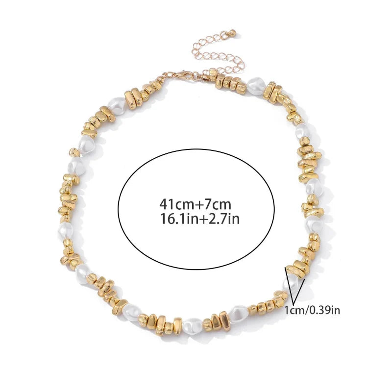 Choker Necklace with Pearl Pendants for Women