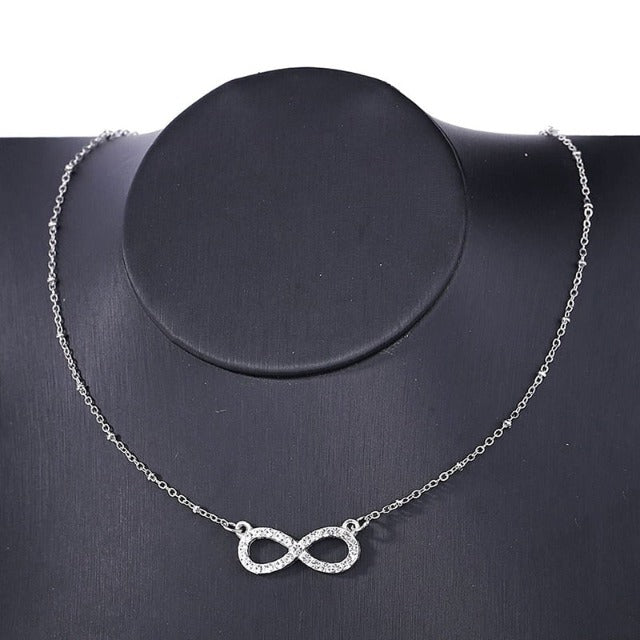 Infinity Symbol Necklace for Women - Silver Pendant