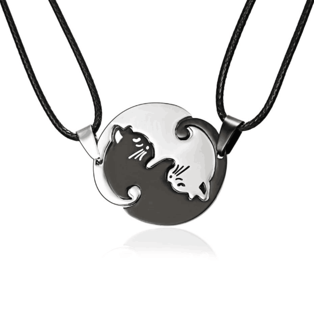 Yin Yang Necklace, Separating Silver