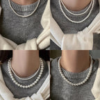 Elegant White Pearl Choker Necklace
