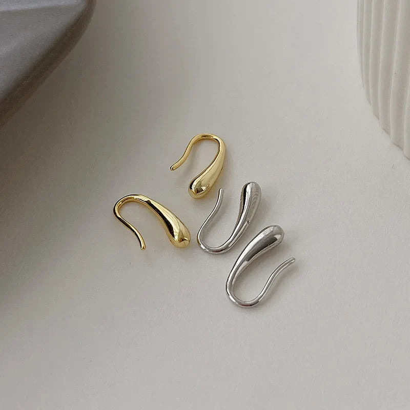 Delicate Silver Water Drop Drop Earrings