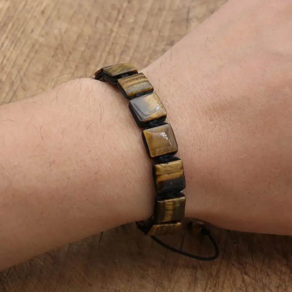 Women's Tiger's Eye Chain Bracelet with Cord