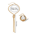 Long Necklace for Neckline & Its Knot Bracelet