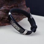 Set of 2 Shahada Allah Arabic silicone bracelets for couples