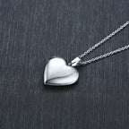 Locket Heart Pendant for Photo silver