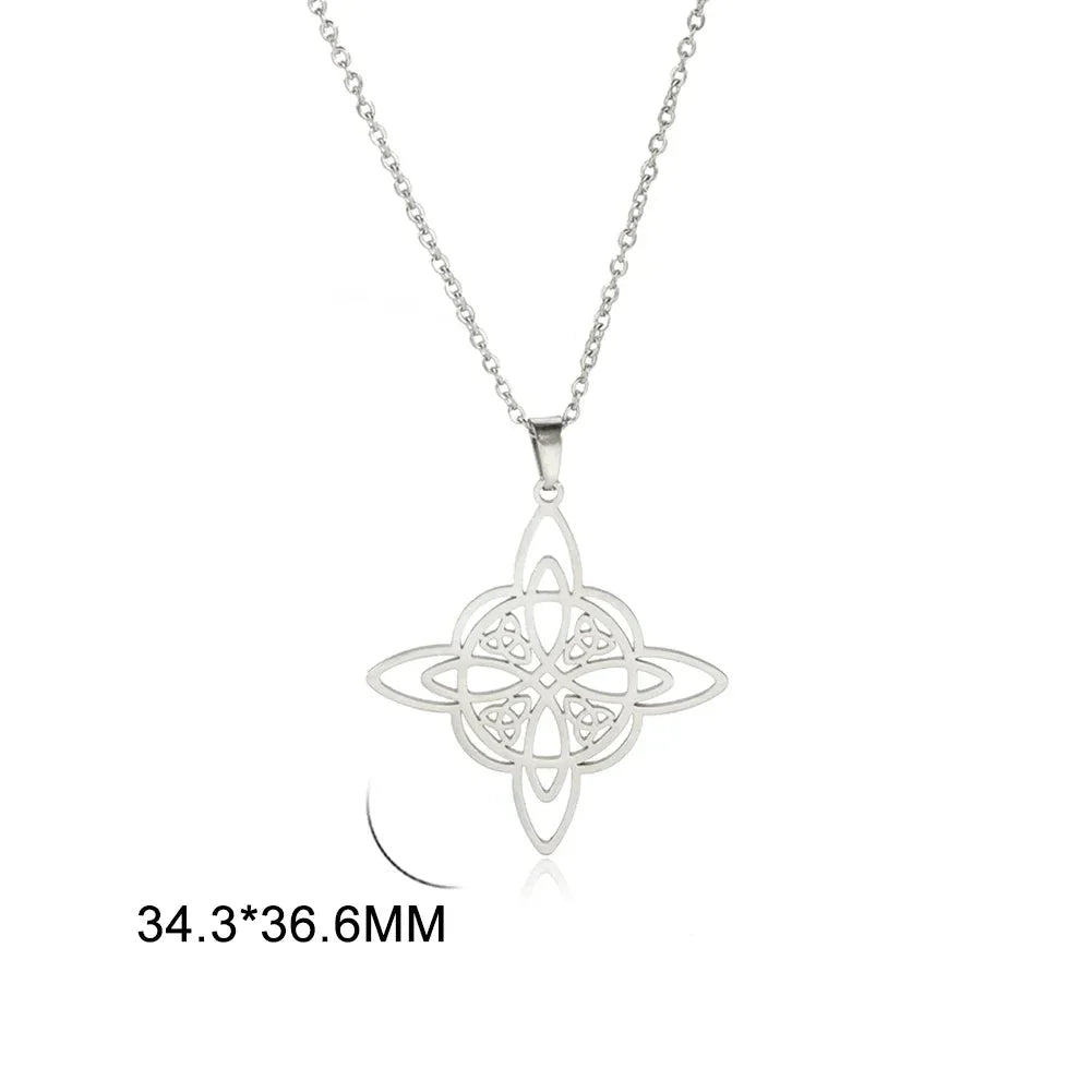 Pendant and necklace "eternal protection" witch's knot 
