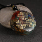 Pendentif Pierre Orgonite & Collier Homme femme Protection Méditation