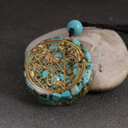 Pendentif Pierre Orgonite & Collier Homme femme Protection Méditation