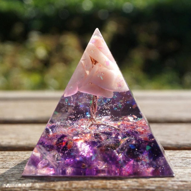 Purple Orgonite Pyramid Protection & Meditation